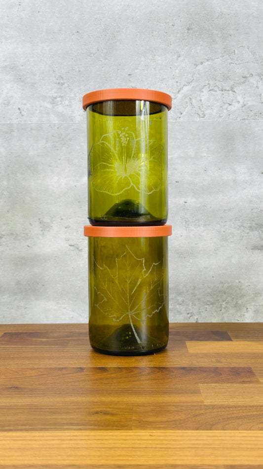 Upcycled Engraved Jars - ENGRAVED (400ml)